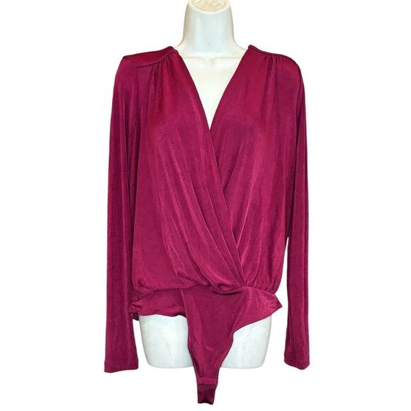 Intimately Free People Turnt Bodysuit in Very Berry NWT Size XL - Picture 2 of 6